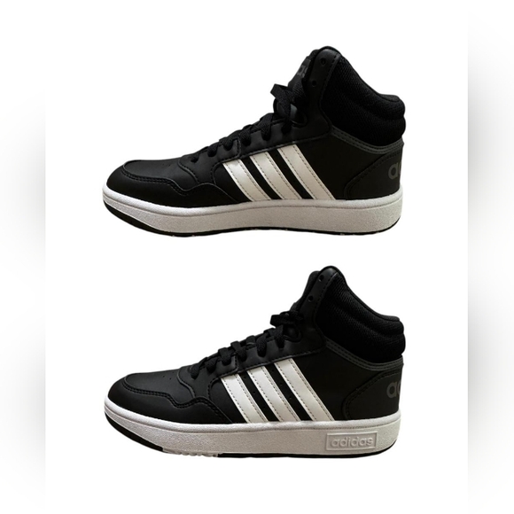 ADIDAS Hoops Mid 3.0 K, GW0402, Unisex, Size US 4, Color Black, Without Box - Picture 2 of 4